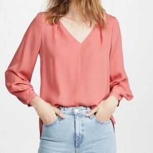 Kobi halperin silk crepe blouse in peach color